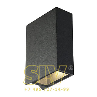 232475 QUAD 2 светильник настенный с PowerLED 2х3Вт,3000K, антрацит SLV