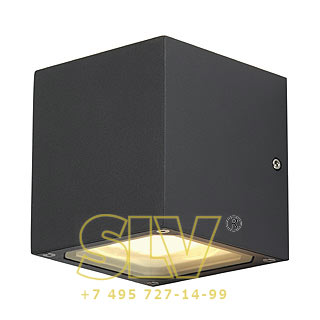 232535 SITRA CUBE светильник настенный IP44 для 2-х ламп GX53 по 9Вт макс., антрацит SLV 232535 SITRA CUBE светильник настенный IP44 для 2-х ламп GX53 по 9Вт макс., антрацит SLV