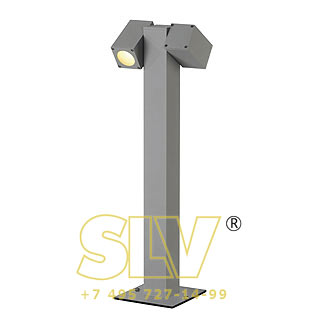 232564 CUBIC T-PATHLIGHT светильник IP44 для 2-х ламп GU10 по 35Вт макс., серебристый SLV 232564 CUBIC T-PATHLIGHT светильник IP44 для 2-х ламп GU10 по 35Вт макс., серебристый SLV